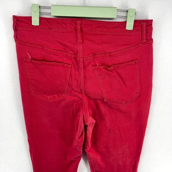 Universal Thread High Rise Straight Red Jean Pants Women Size 12 - Picture 4 of 11